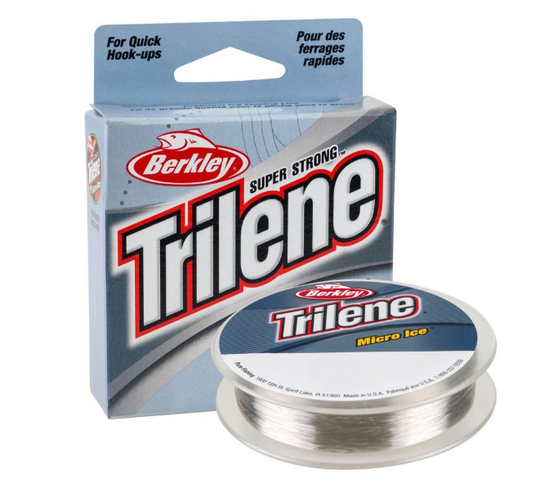 Berkley Trilene Micro Ice Monofilament Fishing Line Clear Steel