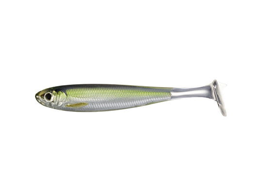 LiveTarget ICT Slow-Roll Shiner Paddletail 5" Silver/Green Qty 3
