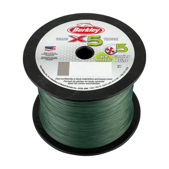 Berkley X5 Braid Fishing Line Low-vis Green 2188yd