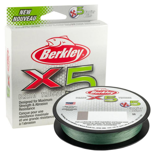 Berkley X5 Braid Fishing Line Low-vis green 165yd