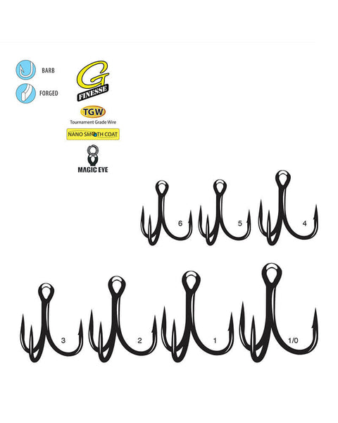 Gamakatsu G-Finesse Short Shank Treble Medium Heavy