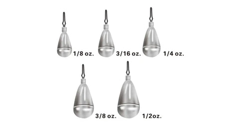 X Zone Tungsten Tear Drop Shot Weight
