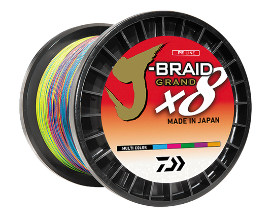 Daiwa J-BRAID X8 Grand Braided Line Multi-Color 550yd