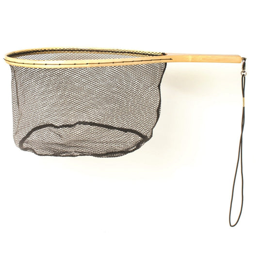 Eagle Claw wooden trout net w/Rubberized Netting