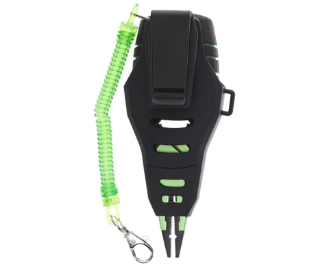 LEW'S MACH 6.5" CENTER CUTTER PLIERS WITH LANYARD AND SHEATH