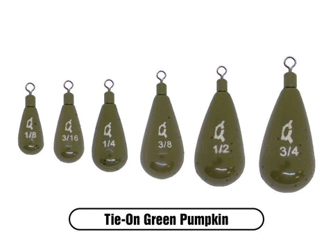 X Zone Tungsten Tear Drop Shot Weight (Tie On)