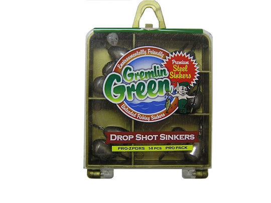 Water Gremlin Drop Shot Sinkers, Premium Steel, 14-pk