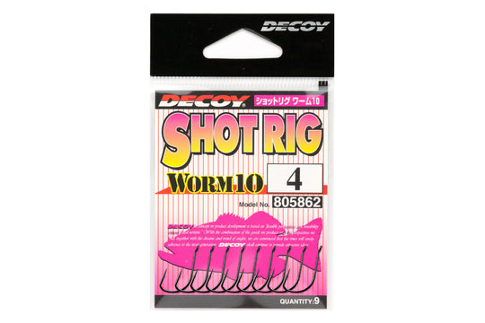 Decoy WORM10 Shot Rig Hook 9-Pack