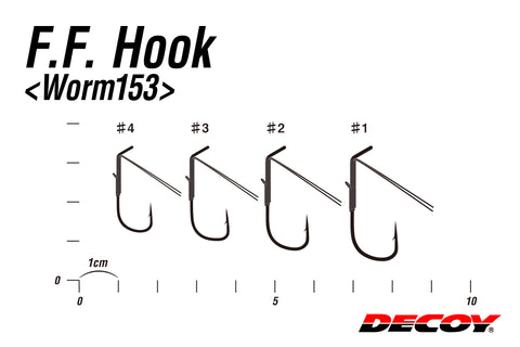 Decoy WORM153 F.F. Hook 4-Pack