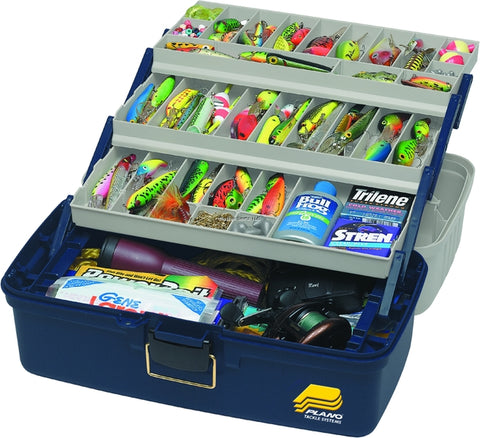 Plano Large 3 Tray Box Blue/Silver