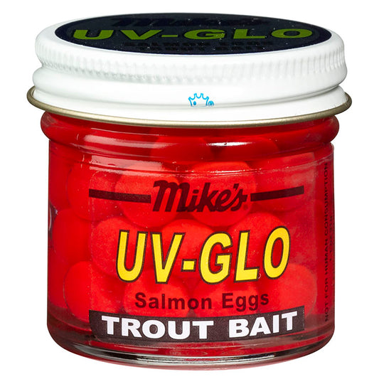 Atlas Mike's UV Glo Salmon Eggs Red 1.1 oz Jar