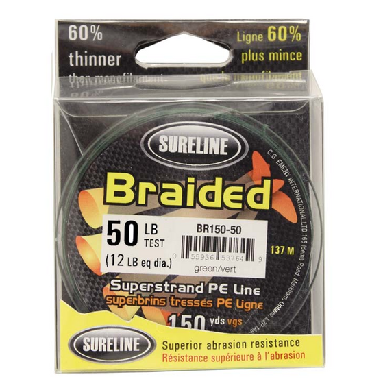 Sureline Braided Line Green 150yds