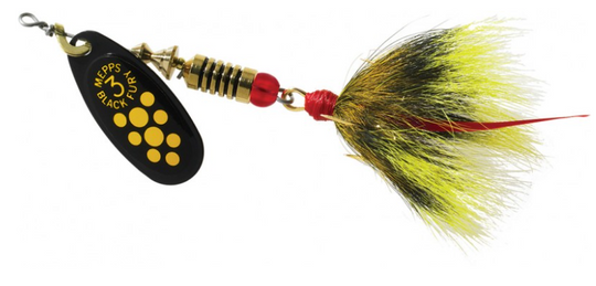 Mepps Black Fury In-Line Spinner Dressed Treble