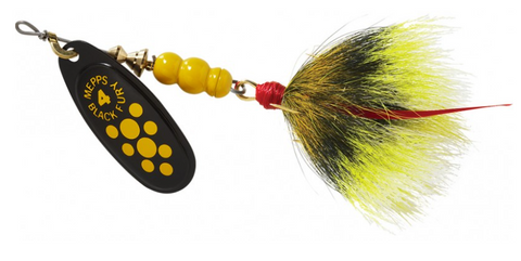Mepps Black Fury In-Line Spinner Dressed Treble