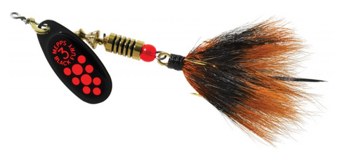 Mepps Black Fury In-Line Spinner Dressed Treble