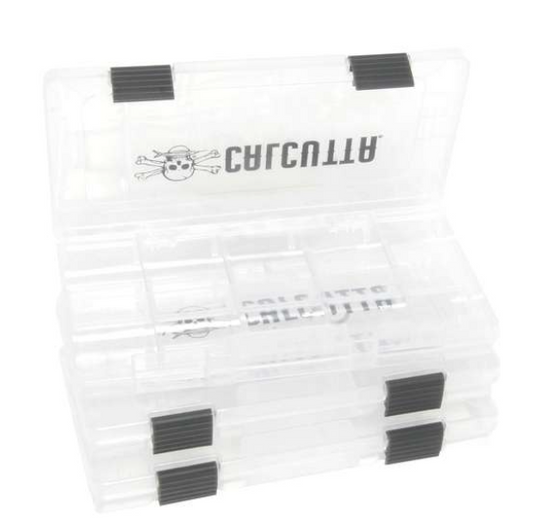 Calcutta Clear 2-Latch Tackle Tray Pack of 3