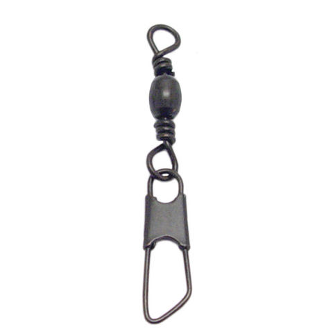 Compac Black Barrel Swivels with Safety Snaps #7 Pack of 10