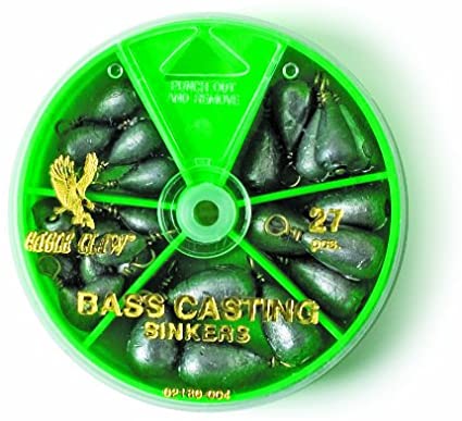 Eagle Claw Bass Cast Sinker Asst 27Pc