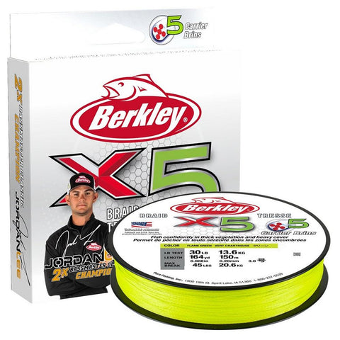 Berkley Jordan Lee x5 Braided Line Flame Green 164yd