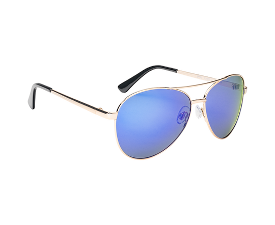 Strike King PLUS FLYER GOLD WITH BLACK TIPS BLUE REVO MIRROR GRAY BASE