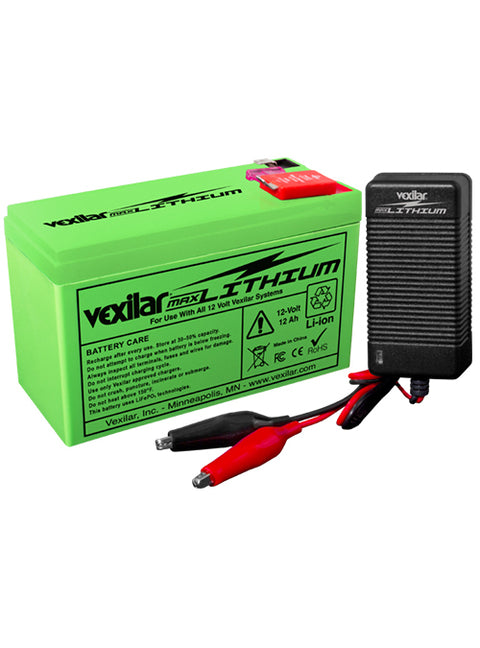 VEXILAR 12V 12AH MAX LITHIUM BATTERY AND CHARGER V-220L