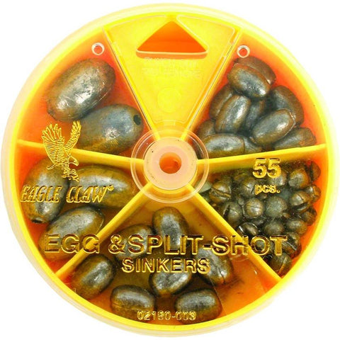 Eagle Claw Egg & Split Shot Asst 55Pc