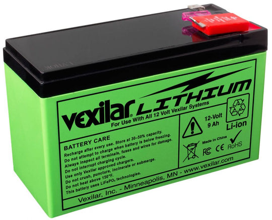 Vexilar BATTERY - 12 VOLT/9 AMP LITHIUM BATTERY